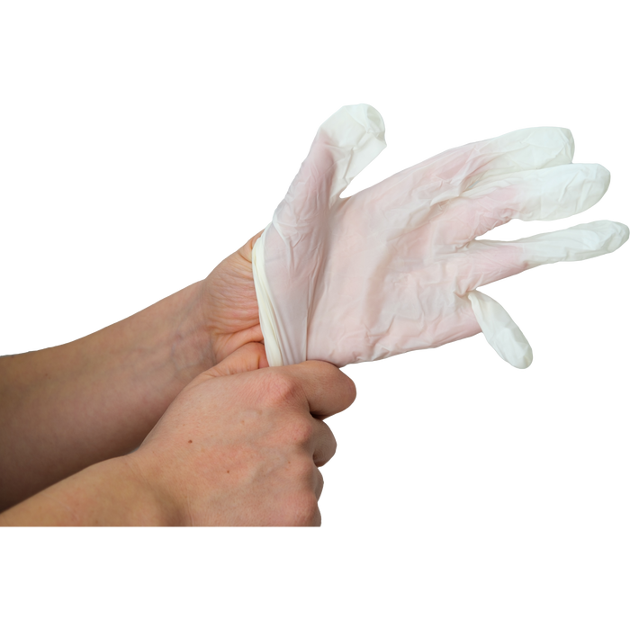 5.5 Mil Industrial White Latex Gloves Diamond - LG-100 (Case of 1,000)