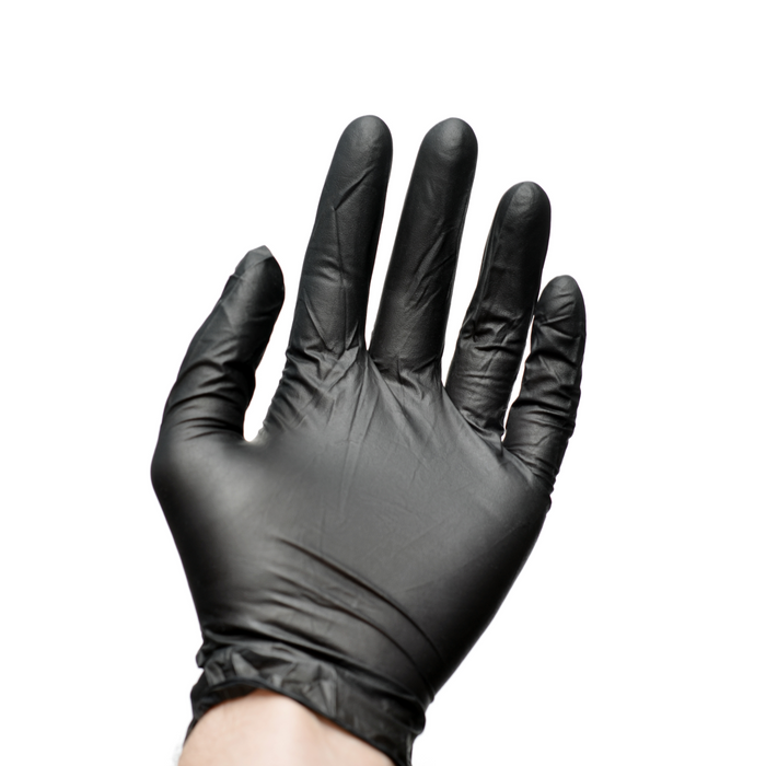 5.0 Mil Industrial Black Vinyl Gloves Diamond - VG-106 (Case of 1,000)