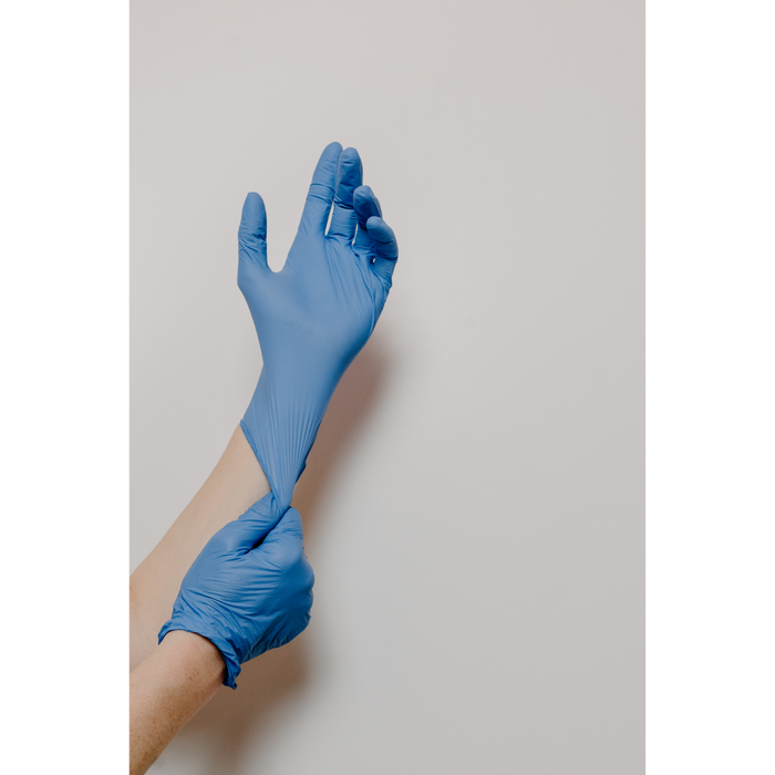 4.5 Mil Industrial Blue Vinyl Gloves Diamond - VG-102 (Case of 1,000)